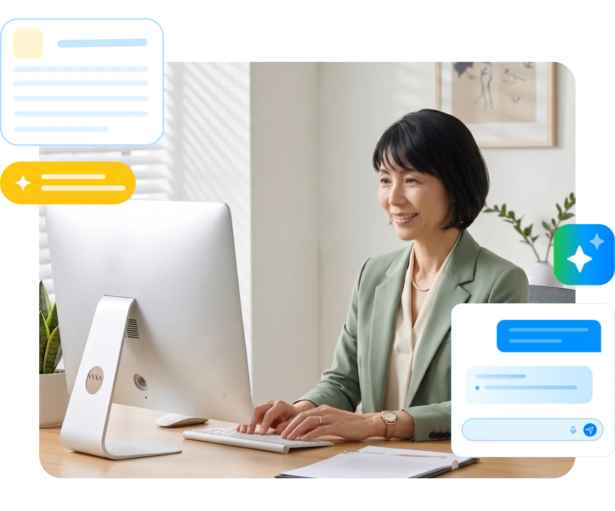 担当者がAIとの対話を通じてコースの構成を組み立てているシーンです。
